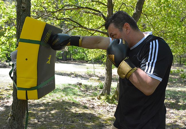 Mike tijdens een outdoor trainingssesie