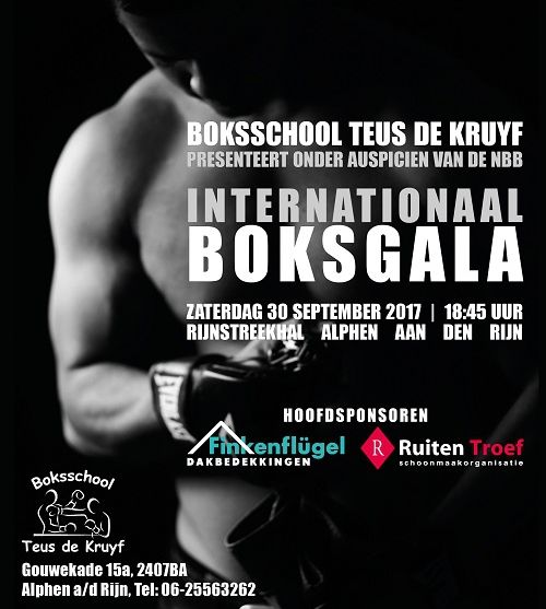 Matching voor Alphens boksgala op 30 september bekend