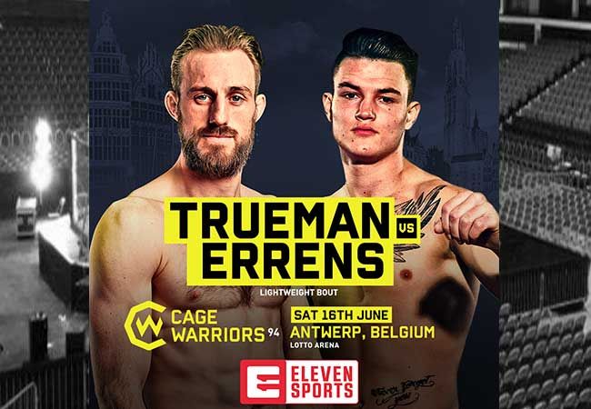 Jarno Errens geboekt tegen Dean Trueman voor Cage Warriors 94