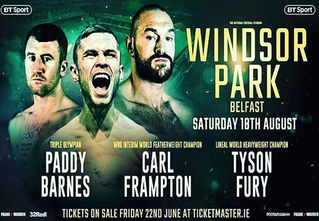 Tyson Fury bevestigd volgende bokswedstrijd in Belfast