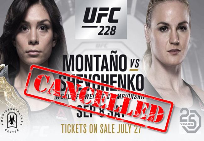 Gevecht Valentina Shevchenko vs Nicco Montano UFC 228 afgelast