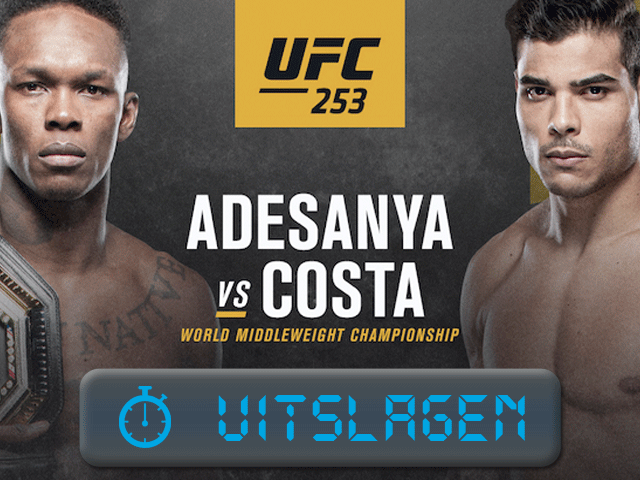 UITSLAGEN UFC 253: Israel Adesanya vs. Paulo Costa