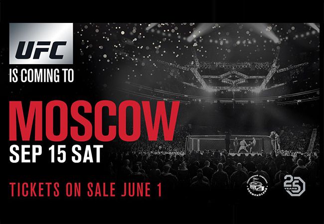 UFC kondigt officieel komst naar Moskou aan