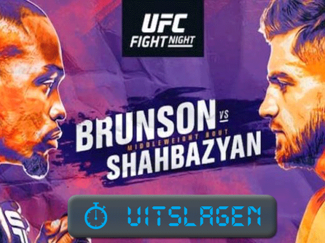 UITSLAGEN UFC ON ESPN+ 31: Brunson vs. Shahbazyan