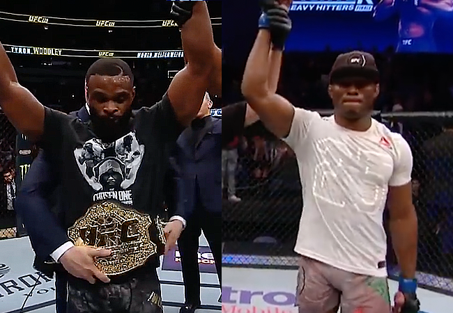 UFC opstootje: Kamaru Usman tergt Tyron Woodley, teken dat 'verdomde contract'