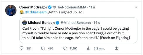 Conor McGregor smeekt om gevecht tegen bokskampioen Carl Froch! 'regel het'