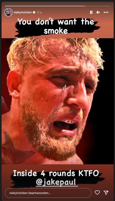 Nieky Holzken belooft Jake Paul pak slaag! 'Hij durft toch niet'