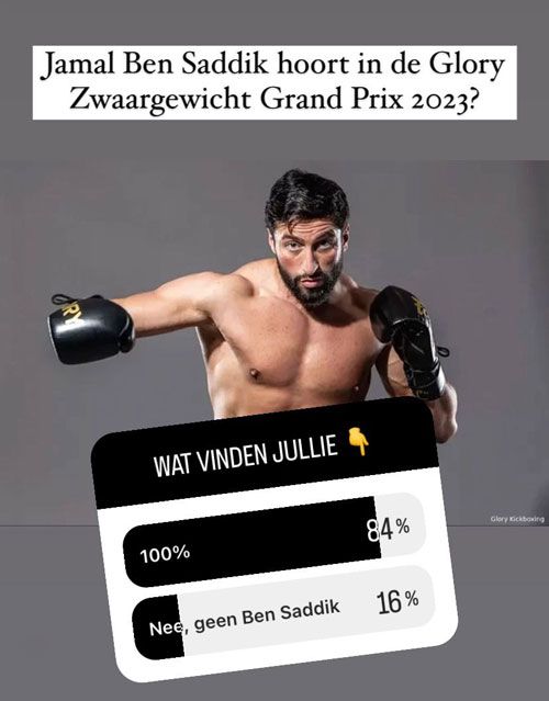 Moet Jamal Ben Saddik vechten in de Glory Grand Prix? 'Uitslag poll verrassend'