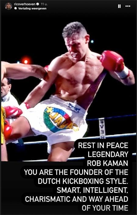 Bekende vechters eren overleden topkickbokser Rob Kaman: 'Echte legende'