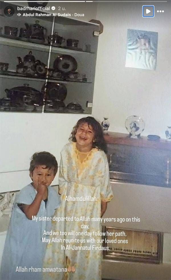 Badr Hari rouwt om overleden zus en deelt ontroerend bericht