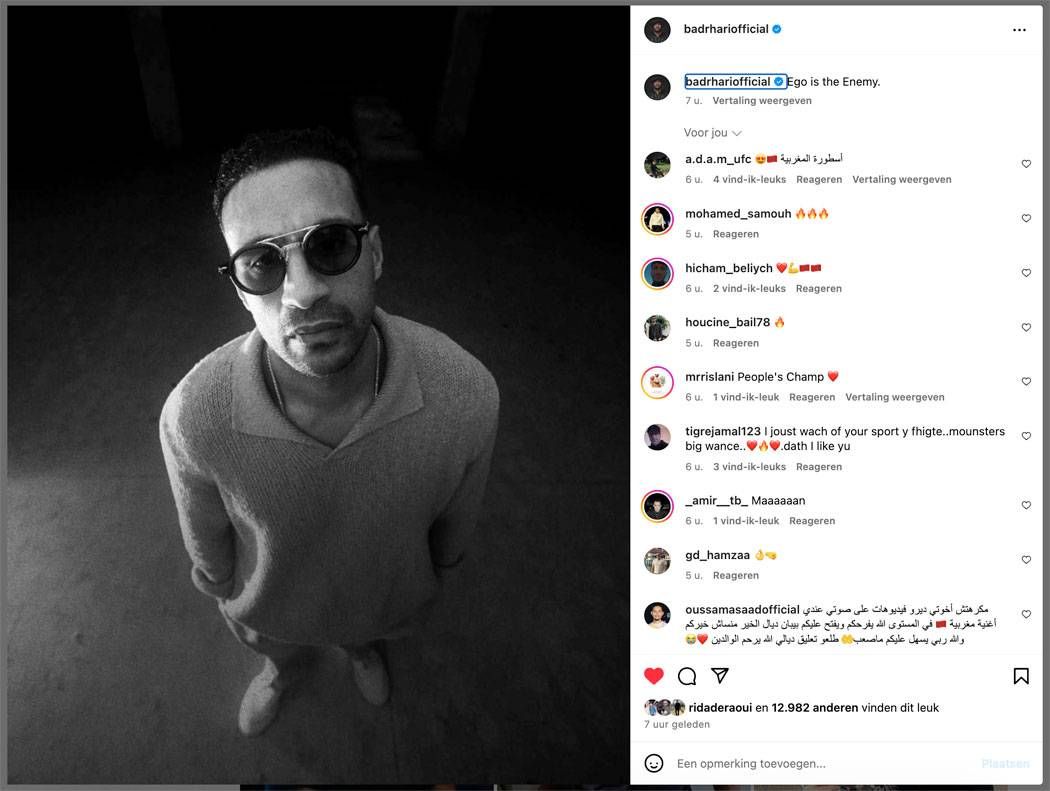 Badr Hari gooit olie op het vuur met opvallende post - 'Ego is de vijand!'