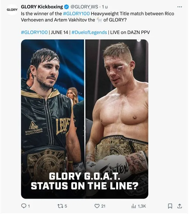 Verhoeven of Vakhitov? Glory stelt nogal gewaagde vraag aan fans