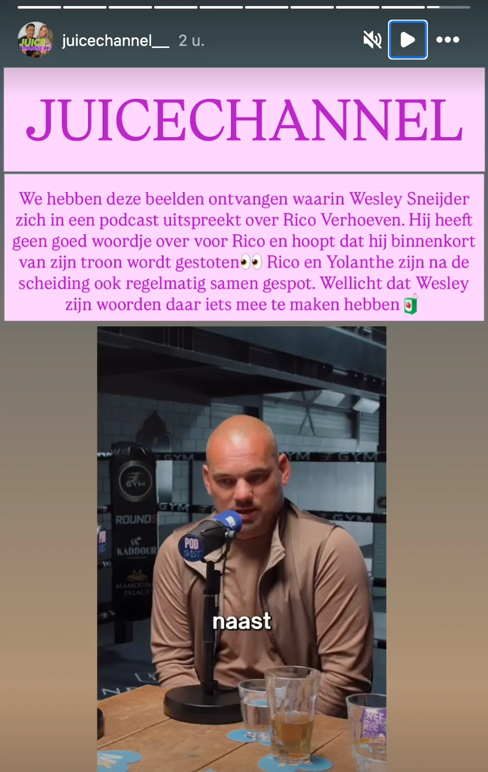 Wesley Sneijder haalt uit naar Rico Verhoeven: “Het wordt tijd dat hij klappen krijgt”