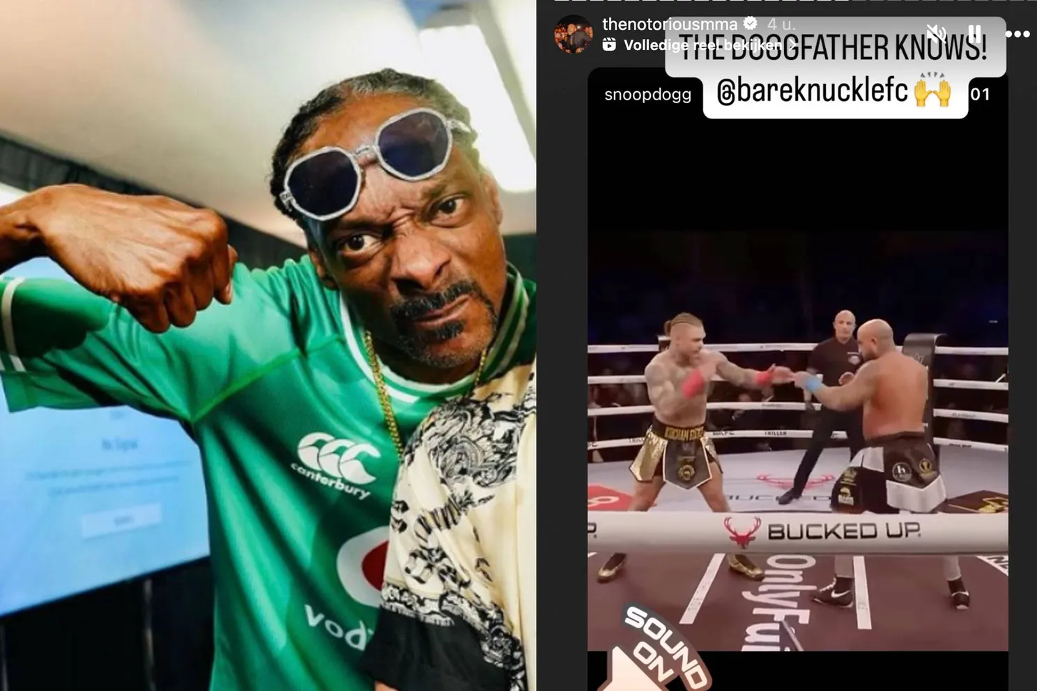 Conor McGregor glundert nadat Snoop Dogg zijn 400 miljoen domme sport deal deelt
