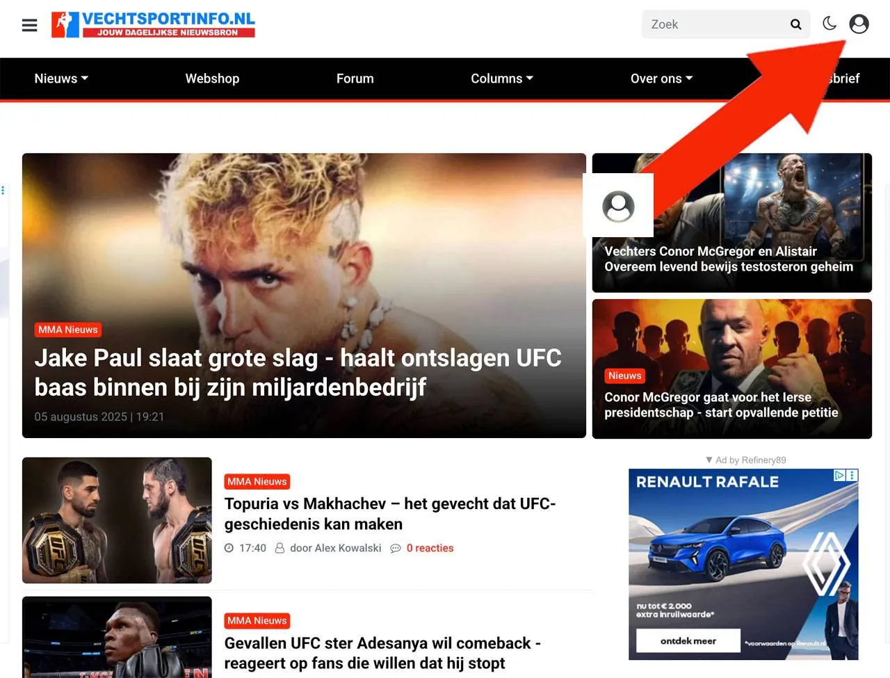 vechtsportinfo forum