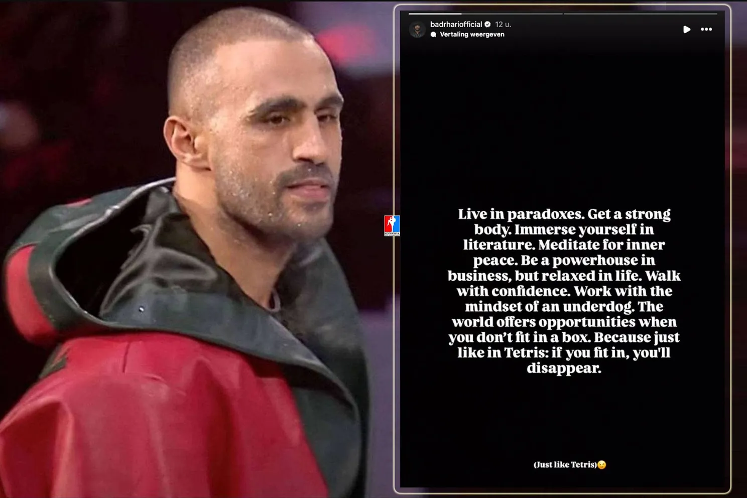 Badr Hari zet fans op scherp met mysterieuze boodschap op Instagram