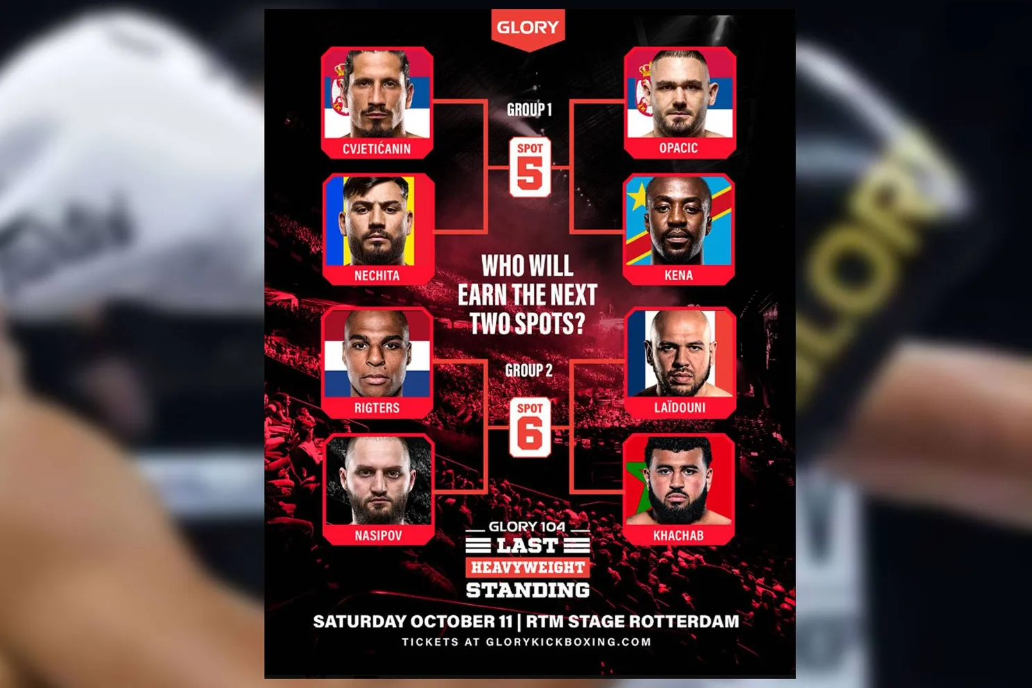 Glory 104 belooft vuurwerk: welke zwaargewichten halen de finale?