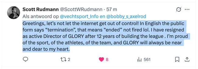 Schok! Rico Verhoeven kiest zijn tegenstanders zelf uit - zegt ex Glory topman