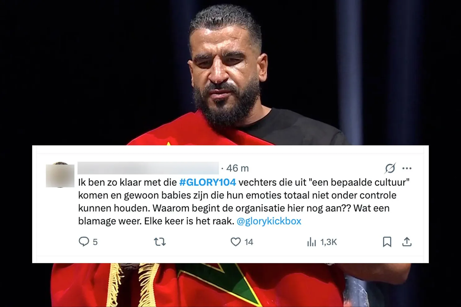 Racisme bij Glory? Ophef na diskwalificatie Hammouche barst los