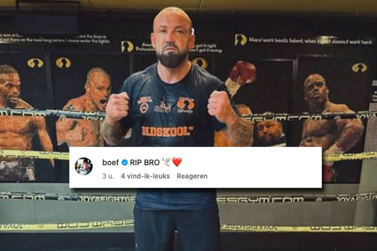 Rapper Boef reageert op dood Glory-vechter Vladimir Tok