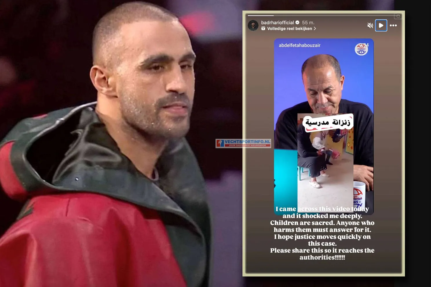 Badr Hari reageert fel op mishandeling kind door lerares: 'Dit moet stoppen'