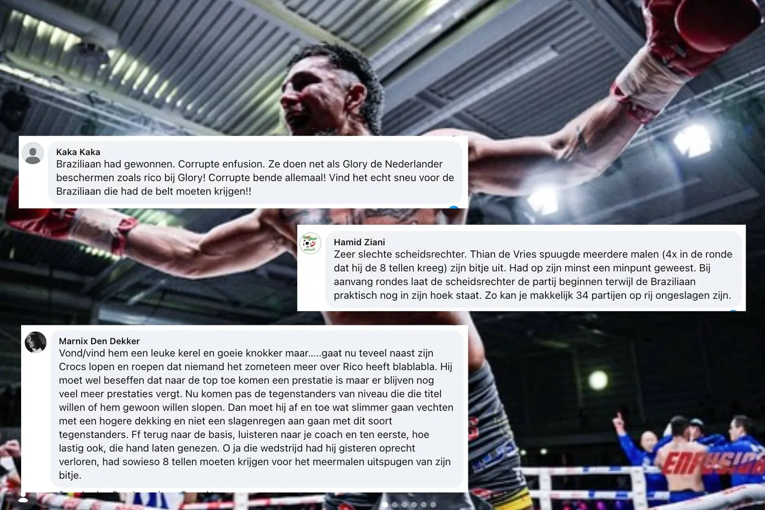 Topvechter Thian de Vries onder vuur na Enfusion-titelgevecht: “Dit klopt niet”