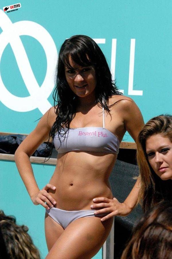 Sexy beach volleyball cheerleaders