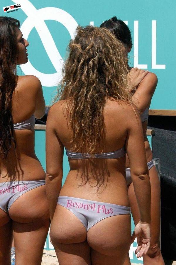 Sexy beach volleyball cheerleaders