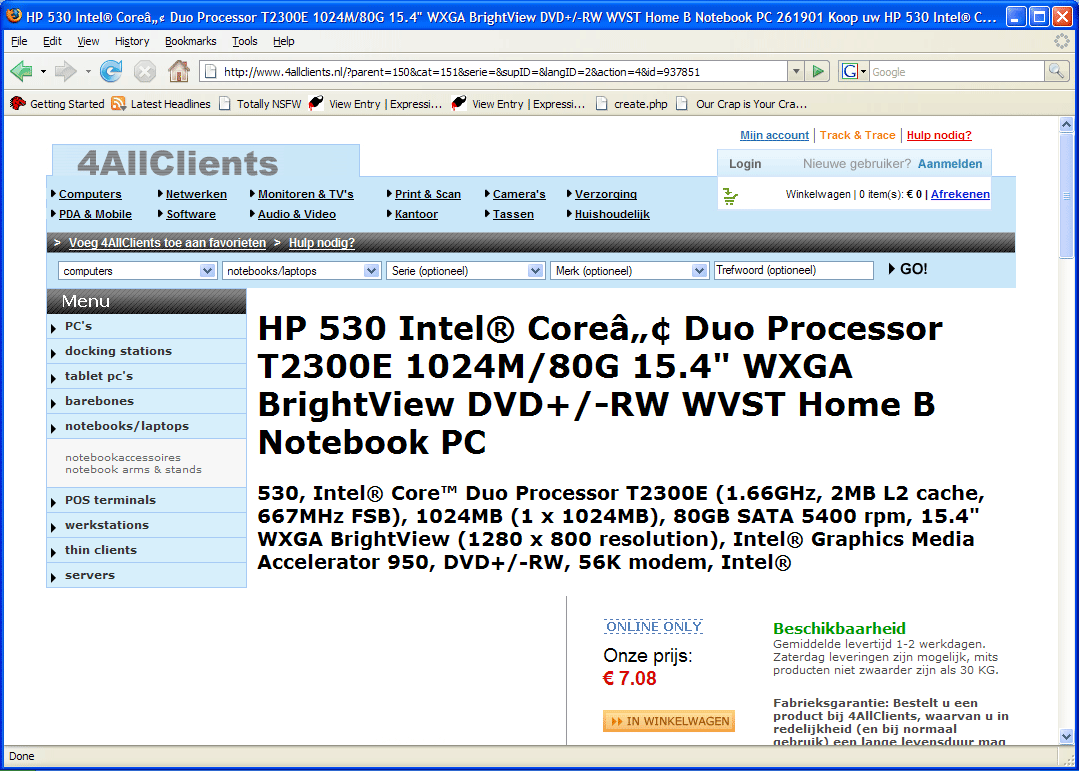 Psssst, goedkope laptop scoren?