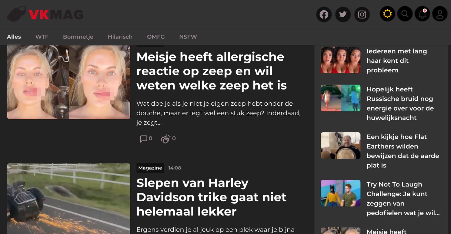 Nieuw design VKMag: "Voor en achterkant helemaal fris, de rest blijft Volkomen K*t"