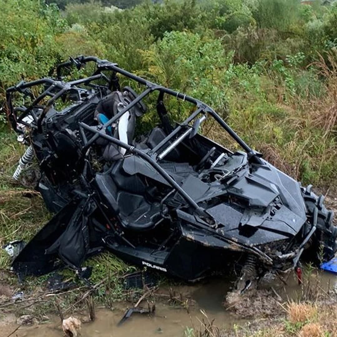 Tornado laat buggy over I-10 in Texas vliegen