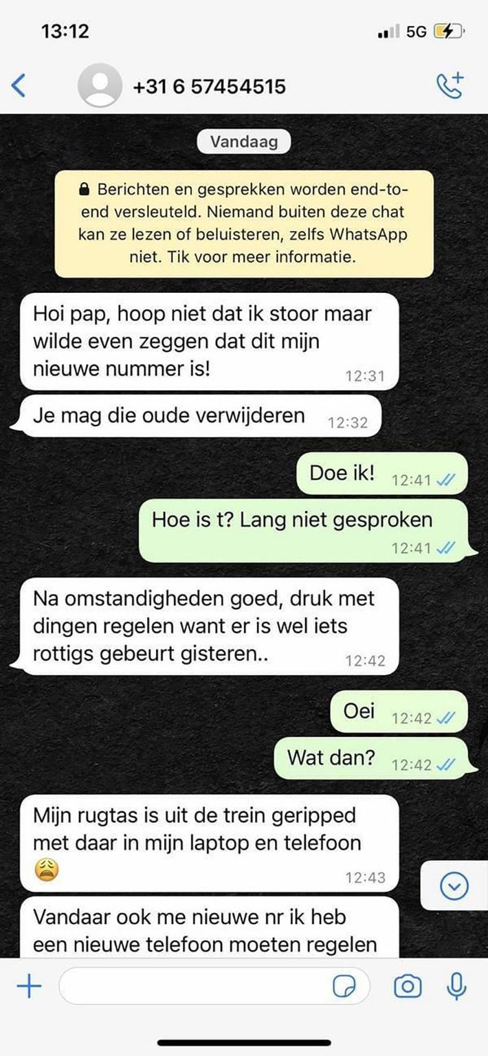 WhatsApp oplichter ruikt meer geld, maar tuint er vol in