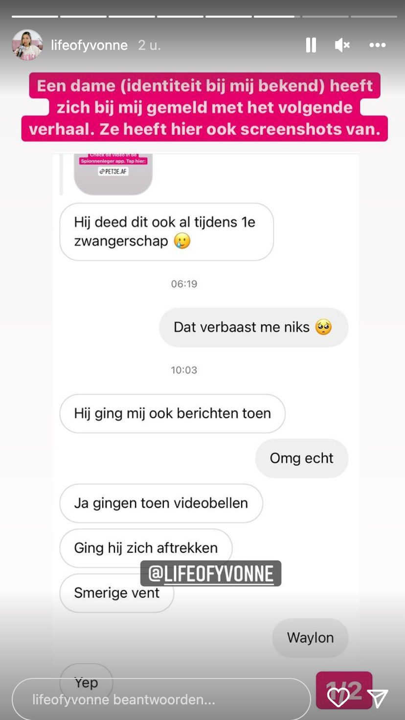 Tijdens eerste zwangerschap van Bibi Breijman ging Waylon ook vreemd