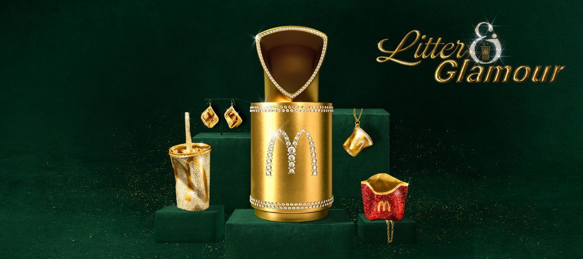 Litter & Glamour: McDonald’s komt met gouden sieraden van afval