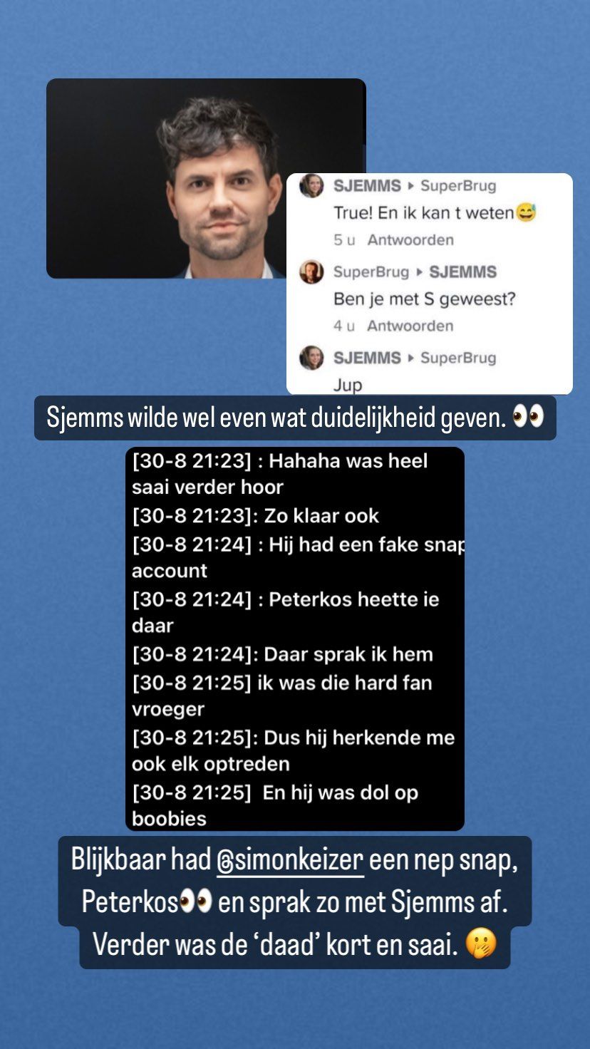 Vermeende minnares van Simon Keizer lekt Snapchat gesprekken