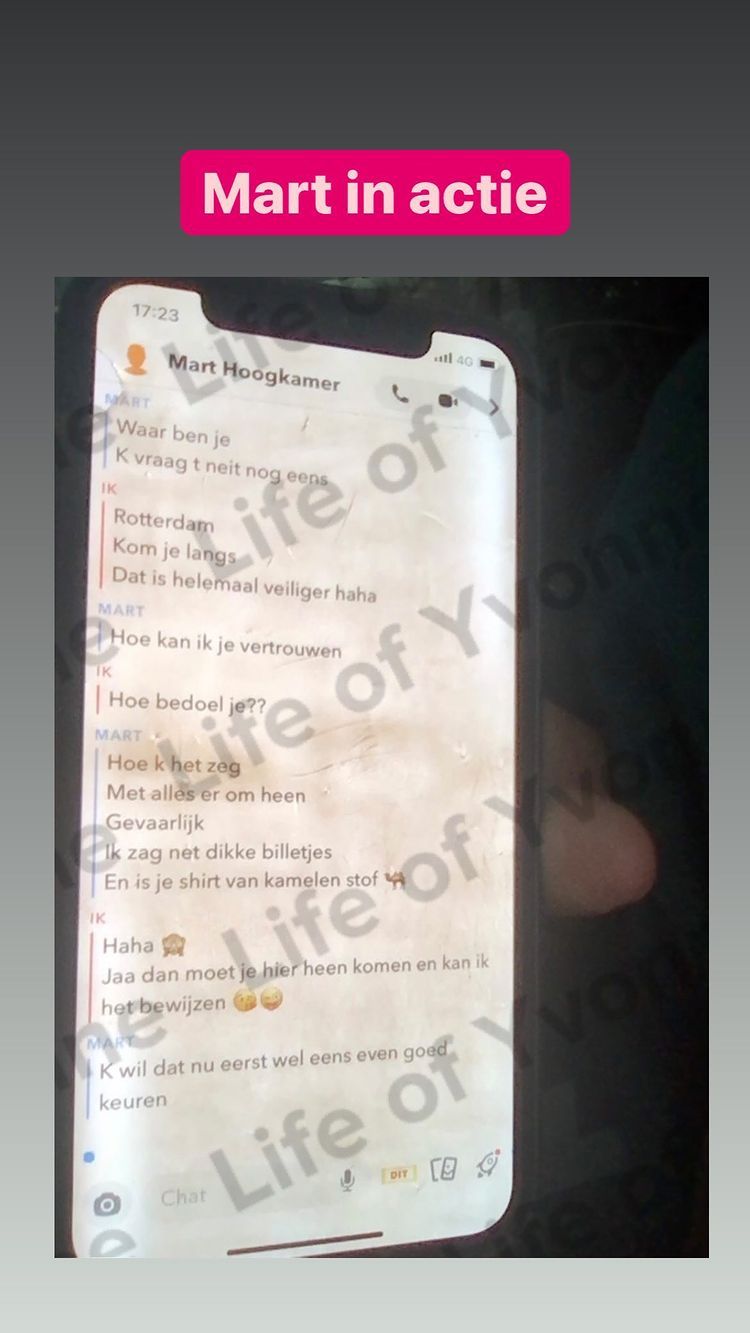 Mart Hoogkamer zou weleens vreemd gaan via Snapchat