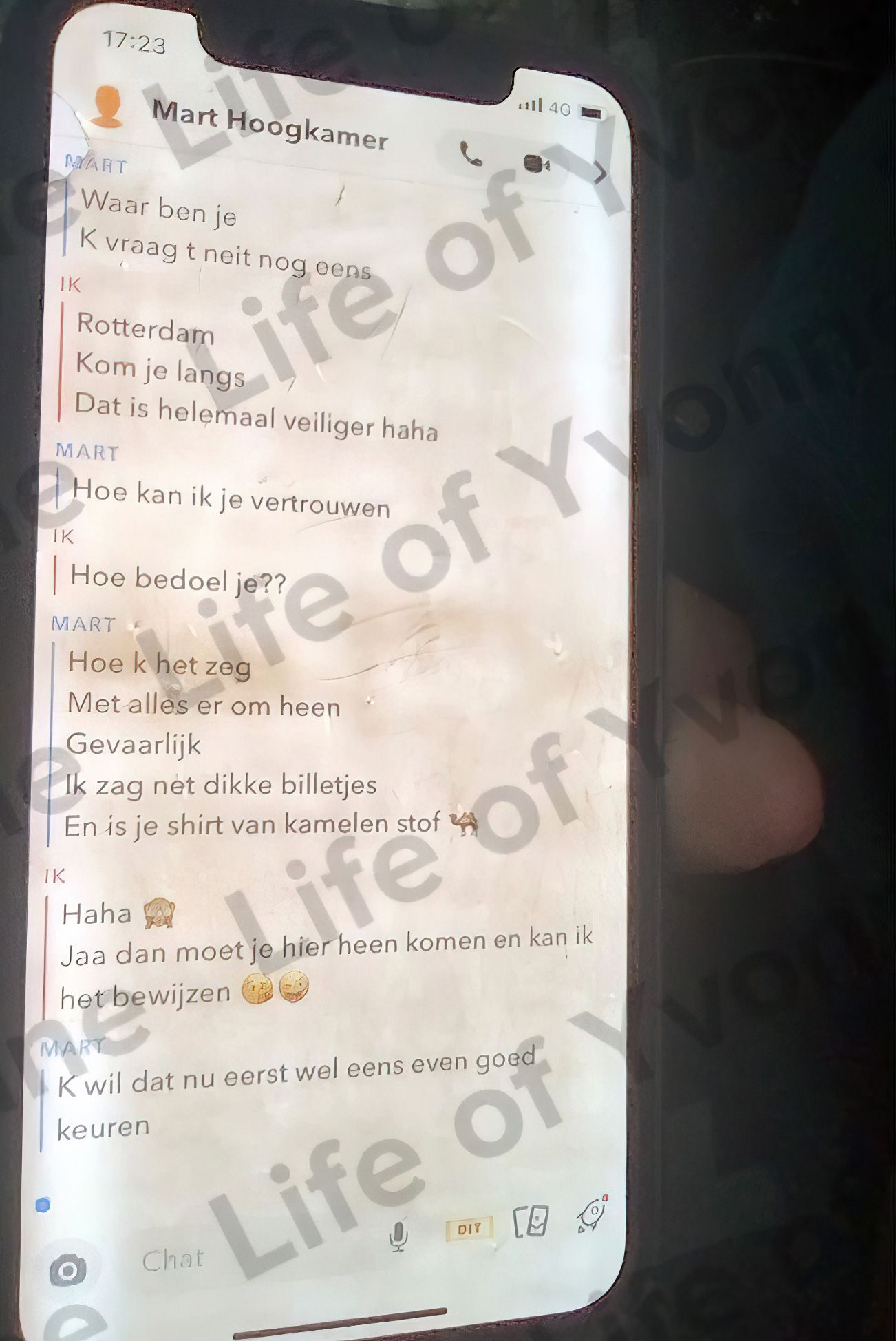 Mart Hoogkamer zou weleens vreemd gaan via Snapchat
