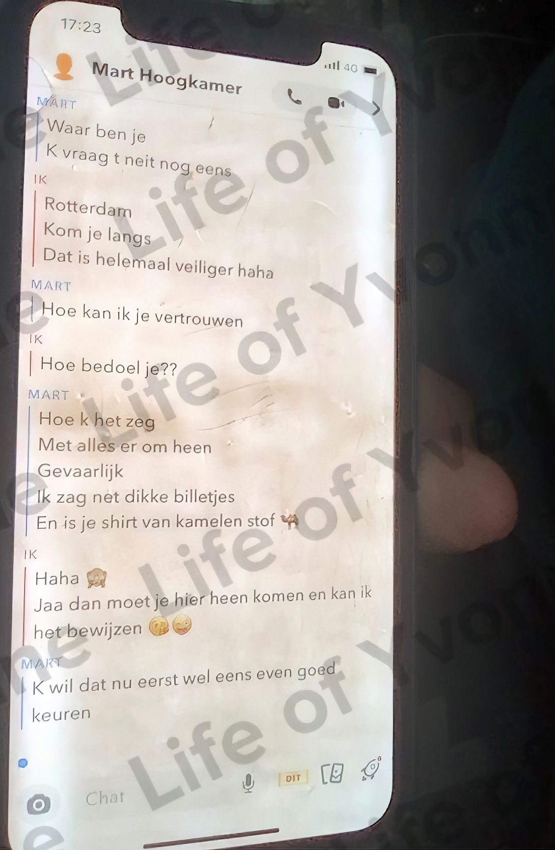 Mart Hoogkamer zou weleens vreemd gaan via Snapchat