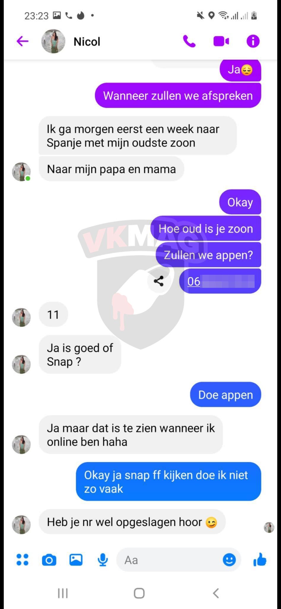 Chatgesprekken met naaktfoto's gelekt van Nicol Kremers, vriendin Peter 'Massa is Kassa' Gillis