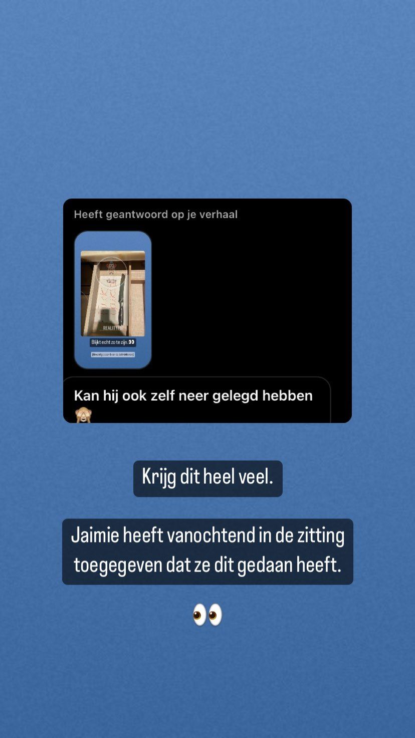 Foto gelekt van briefje en mes wat Jaimie Vaes voor Lil Kleine in huis had achtergelaten