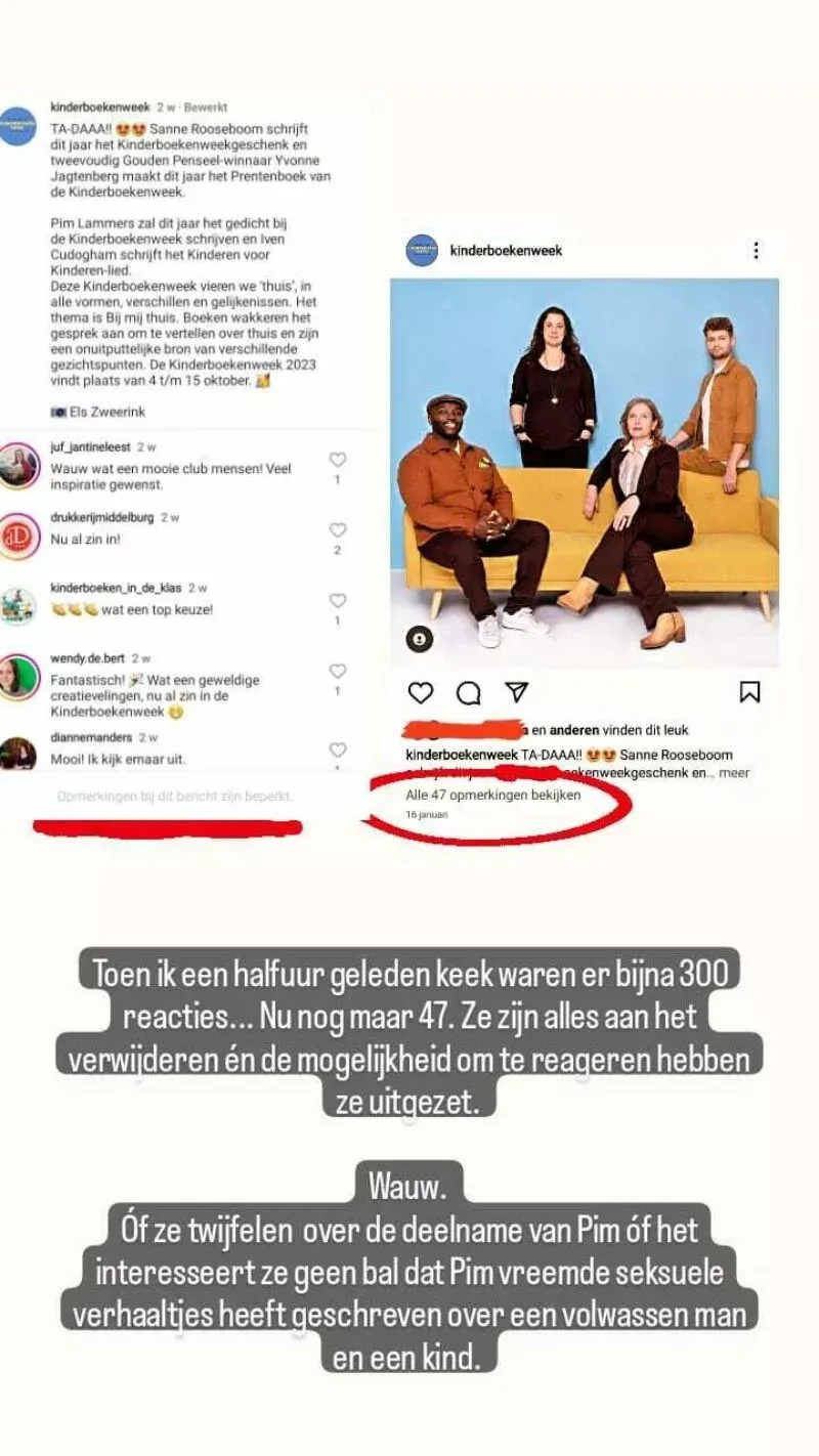 Ophef over schrijver gedicht Kinderboekenweek Pim Lammers door zeer dubieuze teksten