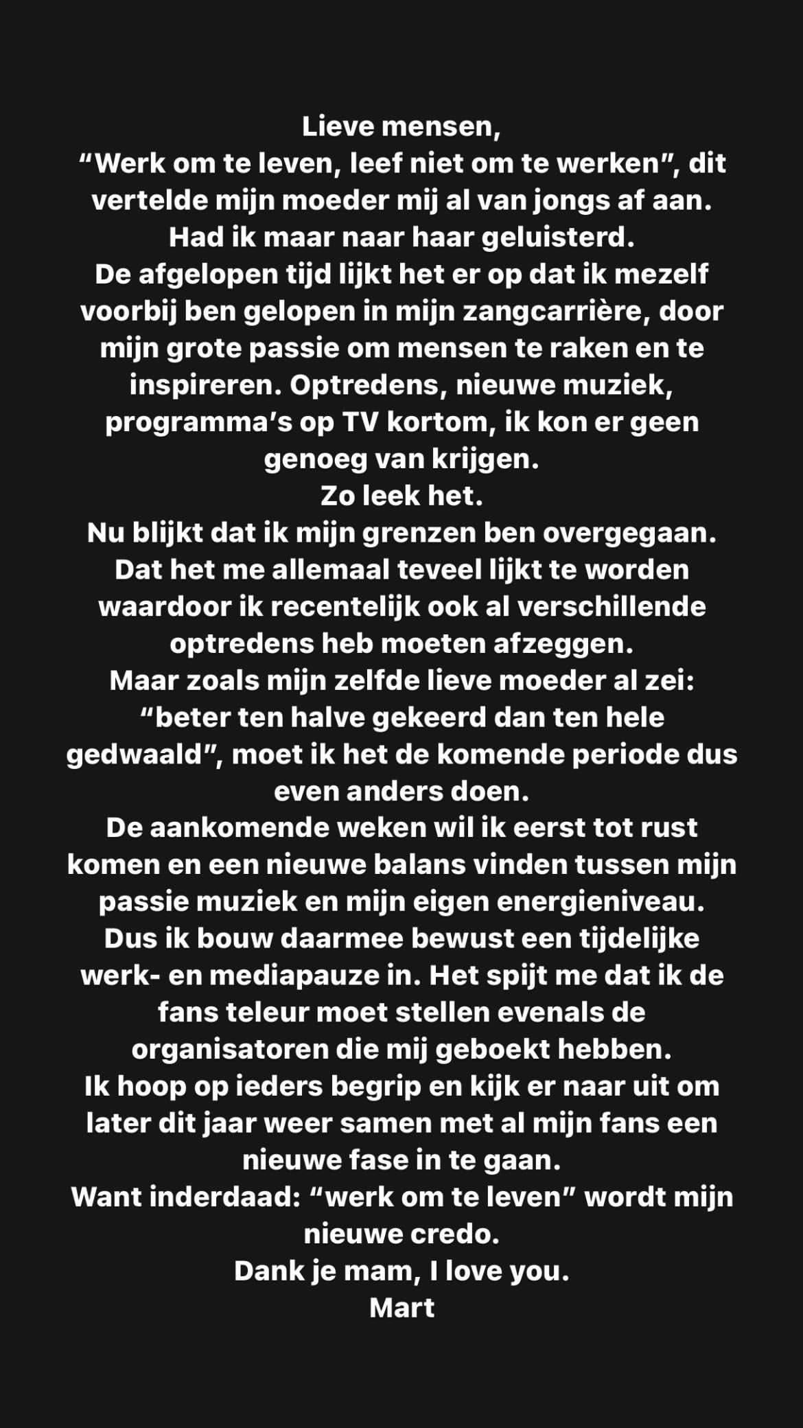 Mart Hoogkamer de aankomende tijd niet op een festival of bühne bij u in de buurt