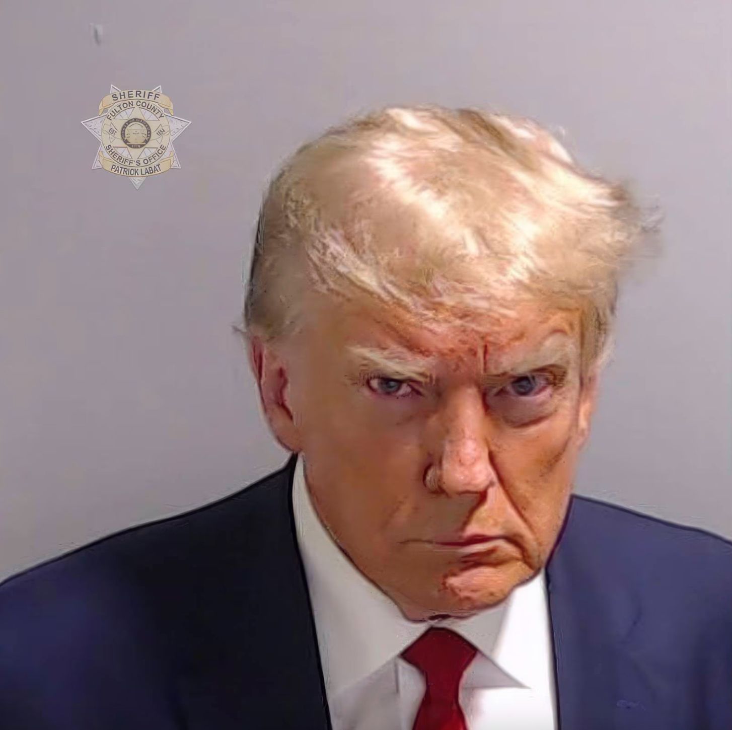 Tadaa, de historische 'mugshot' van oud-president Donald Trump