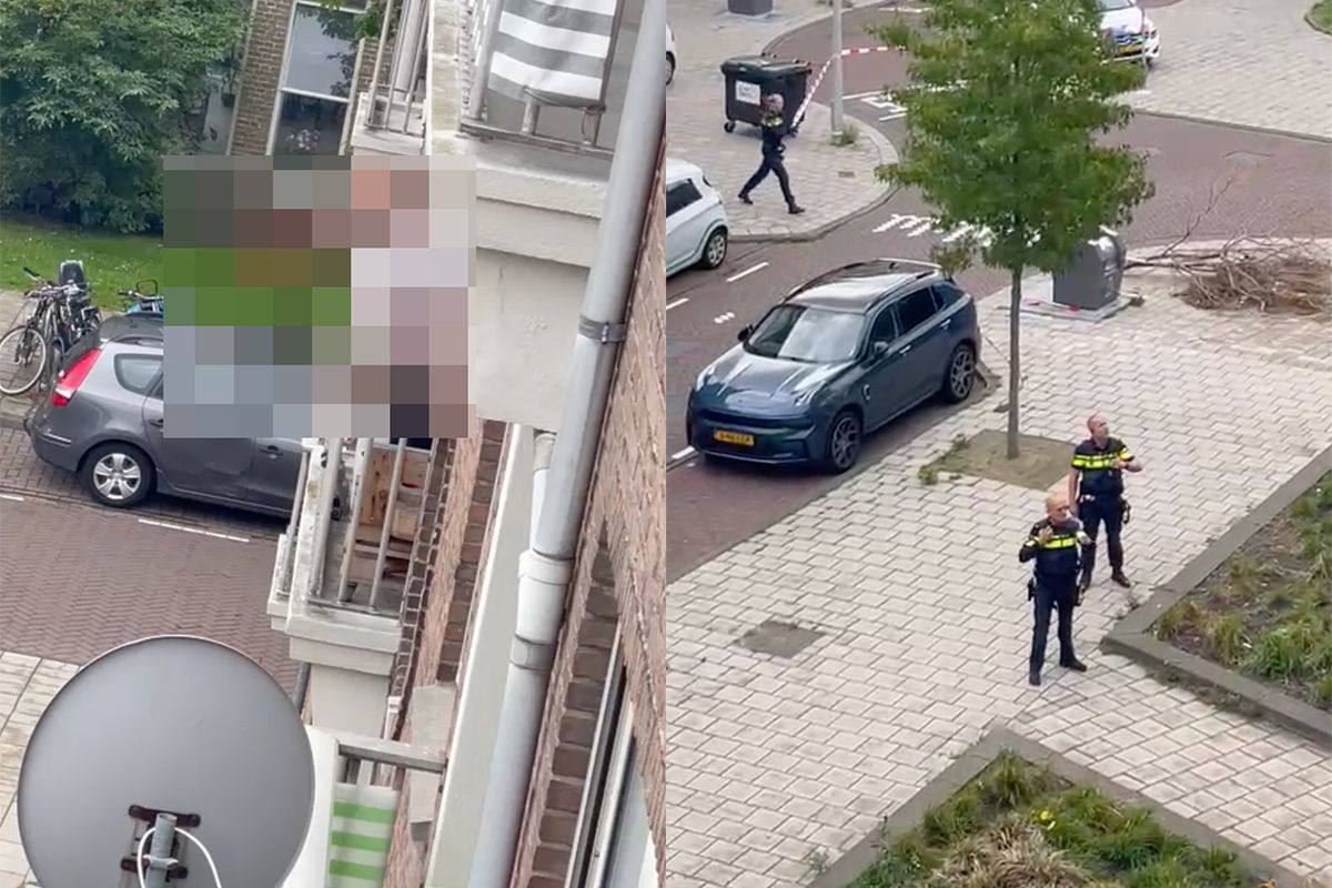 Dodelijke steekpartij in Amsterdam: Buurman staat met mes op balkon