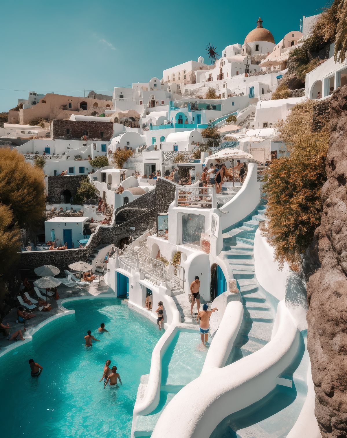 Mensen denken dat AI foto echt is en nu wil iedereen op vakantie naar Santorini in Griekenland