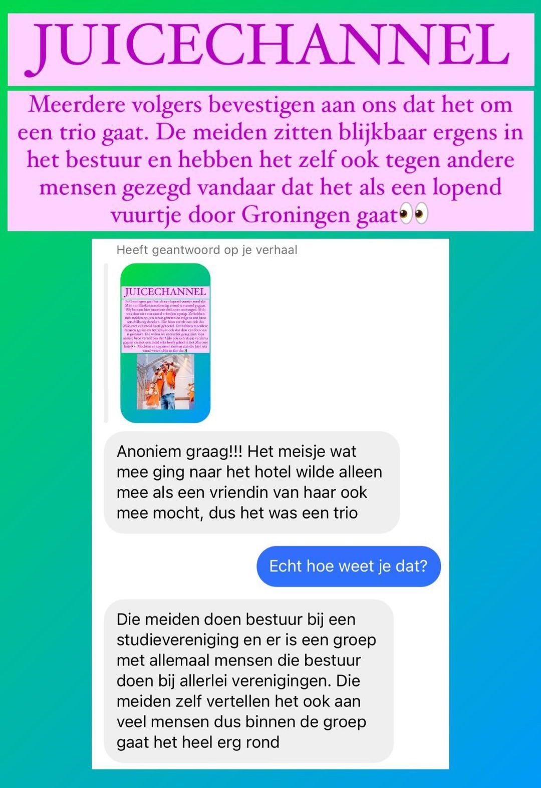 Milo van de Bankzitters betrapt op vreemdgaan: 'Trio in hotel in Groningen'