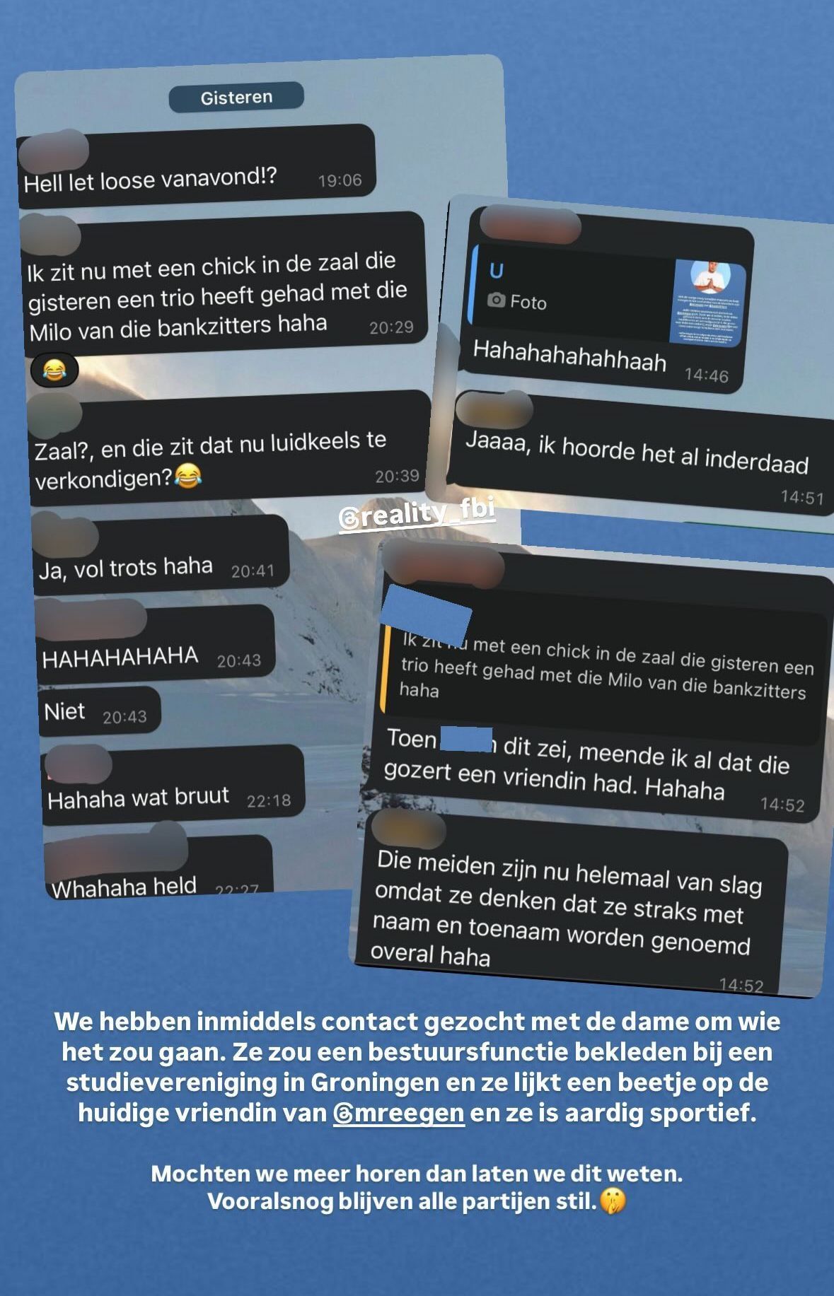 Milo van de Bankzitters betrapt op vreemdgaan: 'Trio in hotel in Groningen'