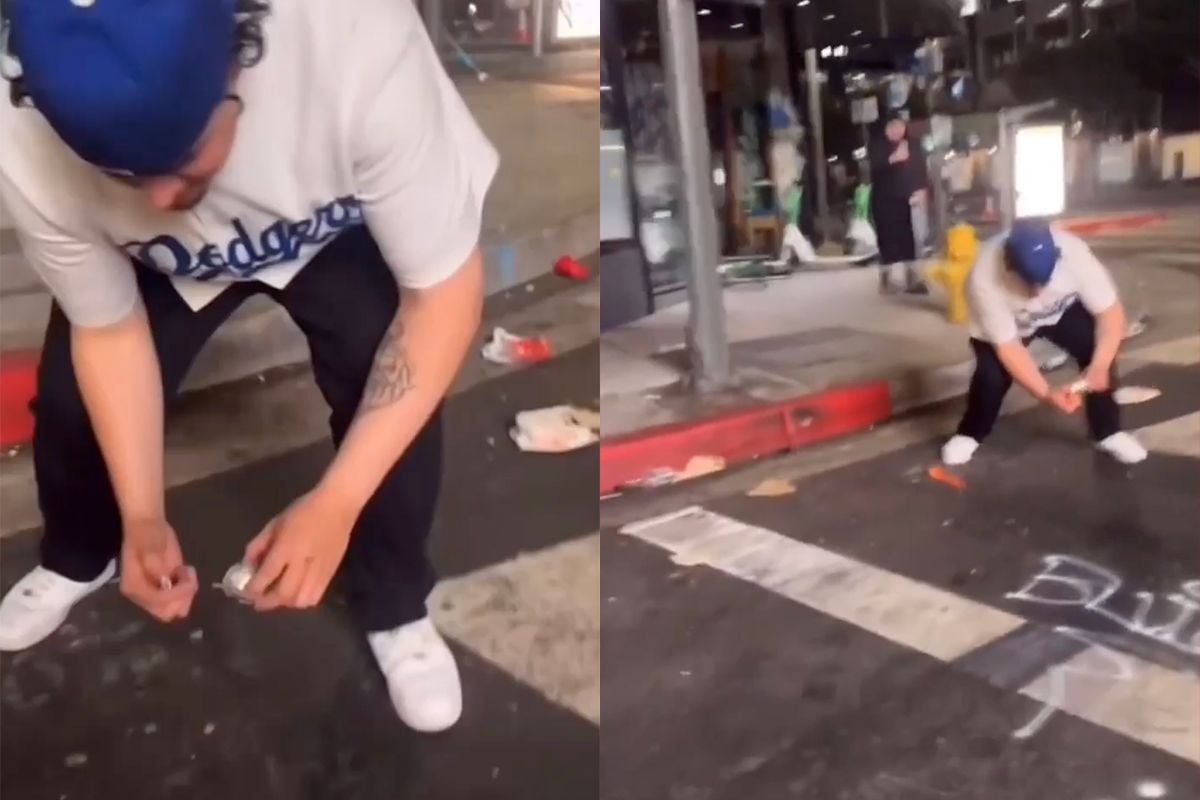 thumb vk fan van l a dodgers blaast zijn hand eraf met vuurwerk tijdens vieren world series