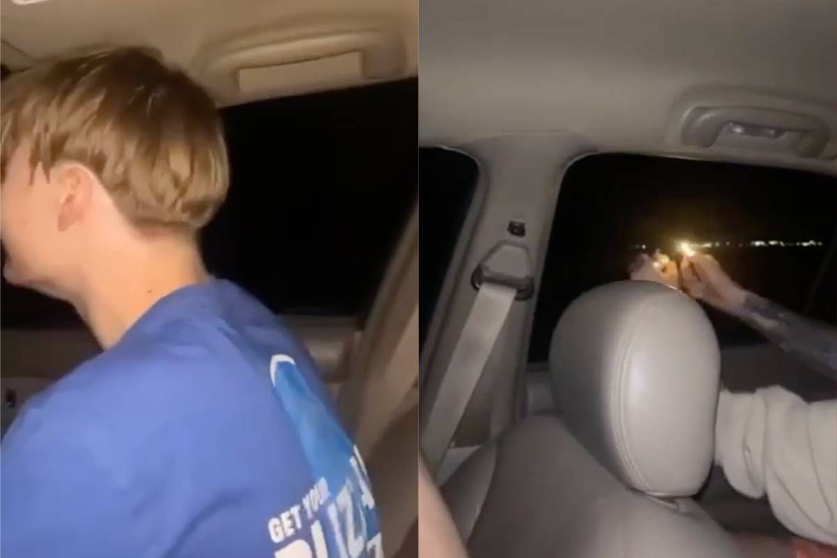 thumb vk gast steekt vuurwerk in auto af en vervolgens kan hij zijn vingers terugzoeken in de auto
