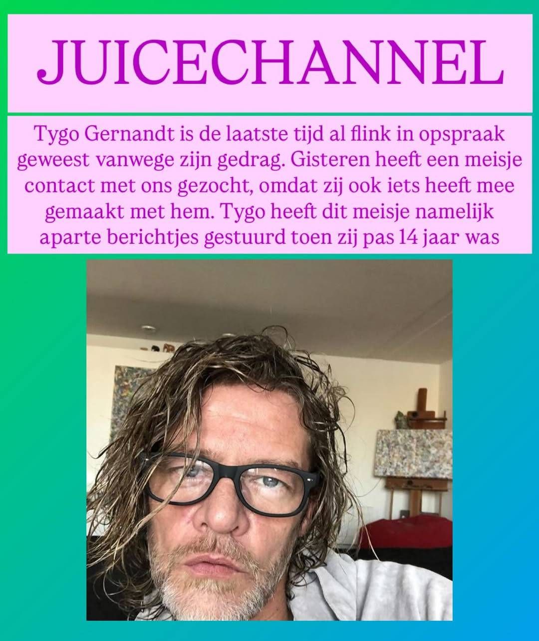 Pikante berichten van Tygo Gernandt aan minderjarig meisje gelekt
